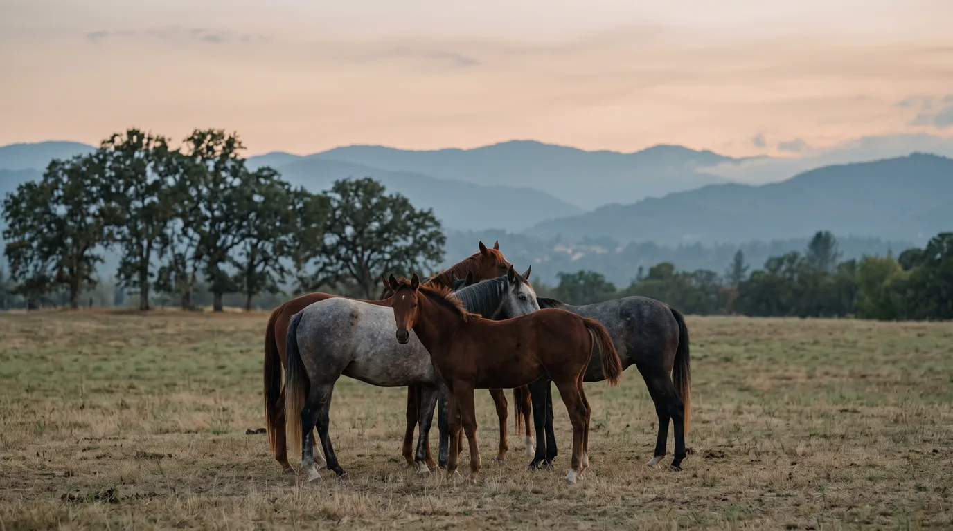 Chevaux en liberté, Cavaliers Voconces, Drôme
